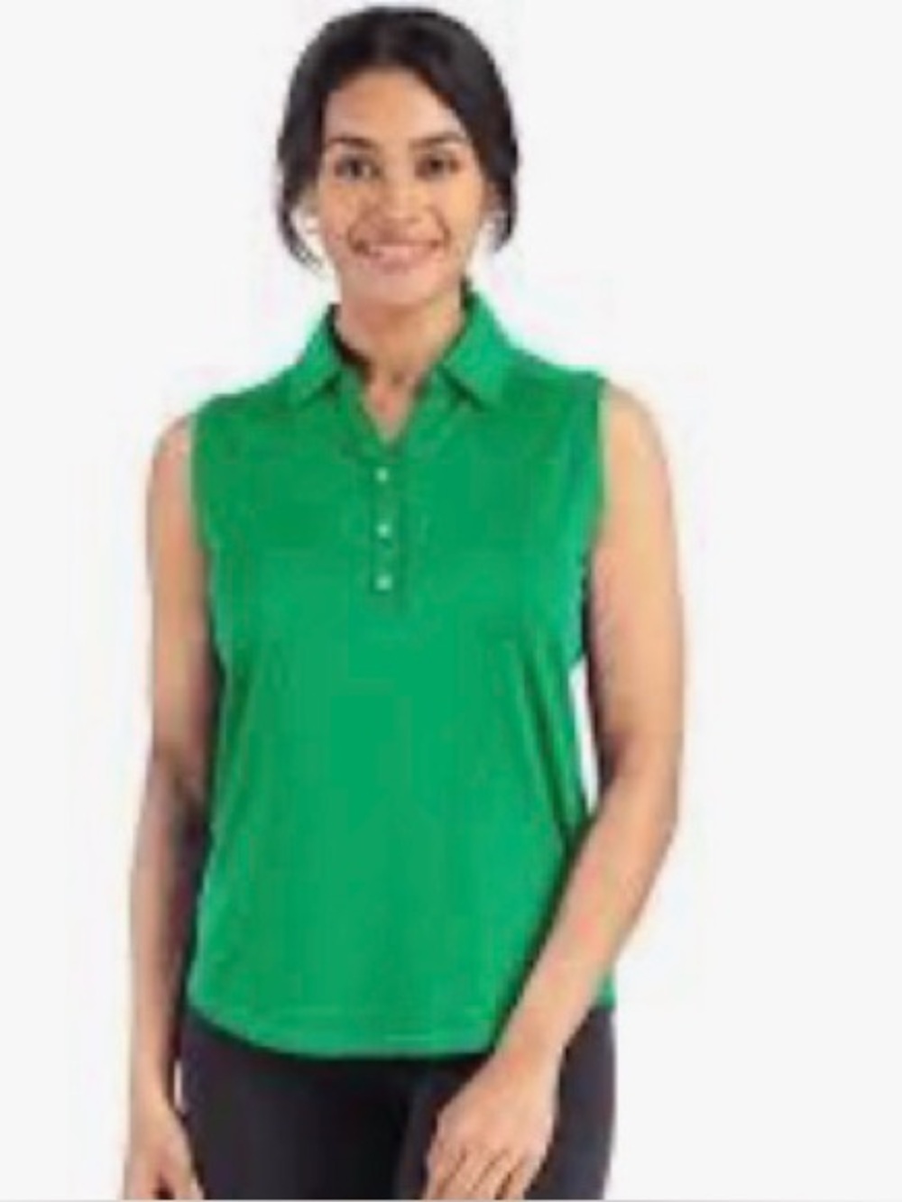 Tail Ladies Sleeveless Polo Tank Top in Green
Size Small Golf Tennis Pickleball